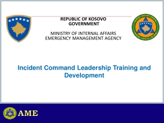 Republic of Kosovo Government Ministry of Internal Affairs Emergency Management Agency