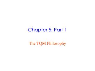 Chapter 5, Part 1