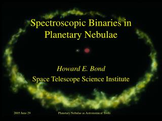 Spectroscopic Binaries in Planetary Nebulae