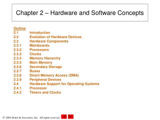 Chapter 2 – Hardware and Software Concepts