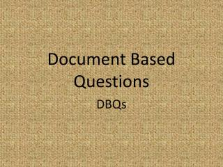 Document Based Questions