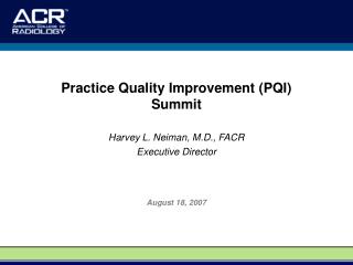 Practice Quality Improvement (PQI) Summit