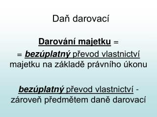 Daň darovací