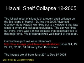 Hawaii Shelf Collapse 12-2005
