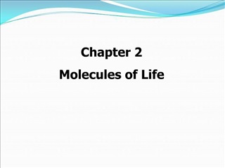 Chapter 2 Molecules of Life