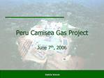 Peru Camisea Gas Project