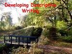 Developing Descriptive Writing
