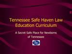 Tennessee Safe Haven Law Education Curriculum