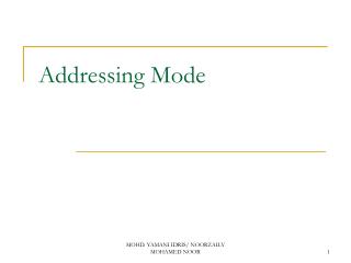 Addressing Mode