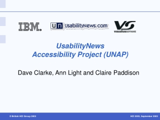 UsabilityNews Accessibility Project (UNAP)