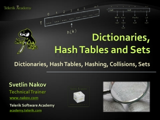 Dictionaries, Hash Tables and Sets
