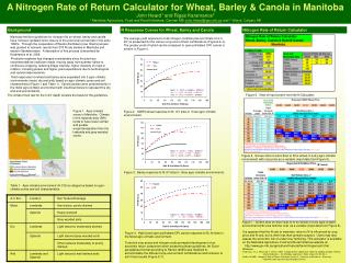 N Response Curves for Wheat, Barley and Canola