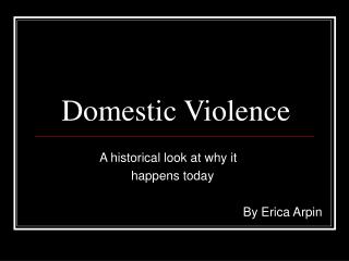 Domestic Violence