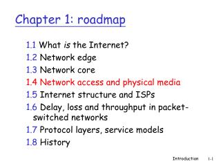 Chapter 1: roadmap
