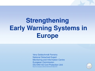 Strengthening Early Warning Systems in Europe