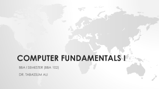 COMPUTER FUNDAMENTALS i