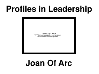 Profiles in Leadership