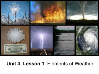 Unit 4 Lesson 1 Elements of Weather
