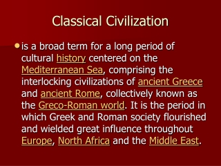 Classical Civilization