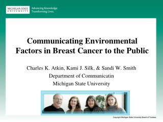 Communicating Environmental Factors in Breast Cancer to the Public