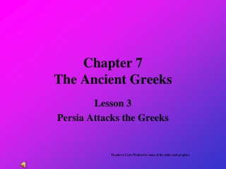 Chapter 7 The Ancient Greeks