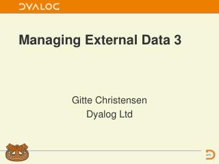 Managing External Data 3