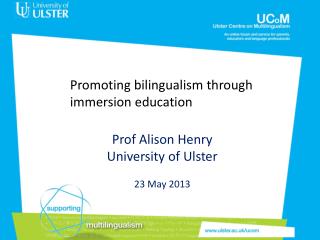 Prof Alison Henry University of Ulster 23 May 2013