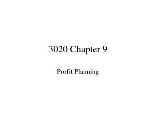 3020 Chapter 9