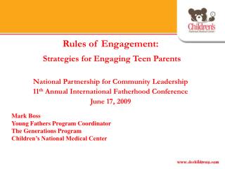 Rules of Engagement: Strategies for Engaging Teen Parents