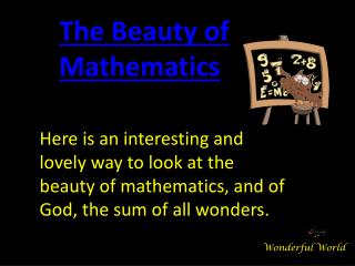 Beauty of mathematics