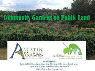 Community Gardens on Public Land