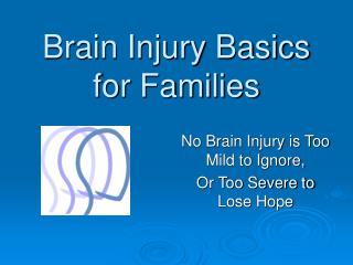 Brain Injury Basics for Families