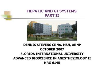 HEPATIC AND GI SYSTEMS PART II