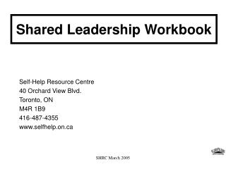 Shared Leadership Workbook