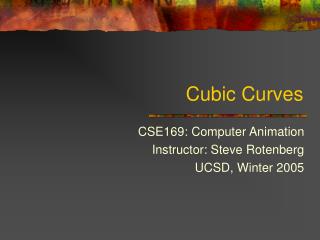 Cubic Curves