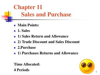 Chapter 11 Sales and Purchase