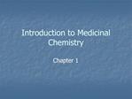 Introduction to Medicinal Chemistry