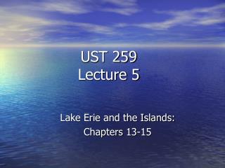 UST 259 Lecture 5