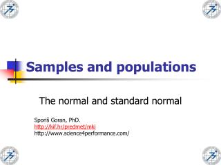 Samples and populations