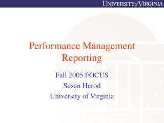 Performance Management Reporting