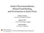 Analyst Recommendations, Mutual Fund Herding, and Overreaction in Stock Prices