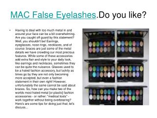MAC False Eyelashes