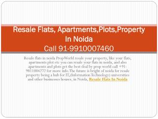 Resale Flats In Noida