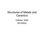 Structures of Metals and Ceramics