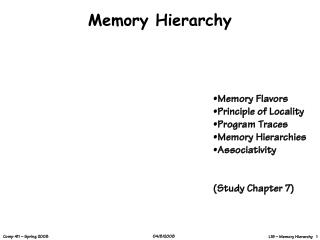 Memory Hierarchy