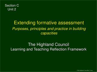 The Highland Council Learning and Teaching Reflection Framework