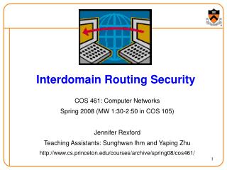 Interdomain Routing Security