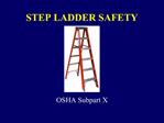 STEP LADDER SAFETY