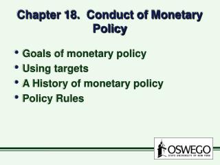 Chapter 18. Conduct of Monetary Policy