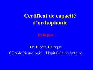 Certificat de capacité d’orthophonie
